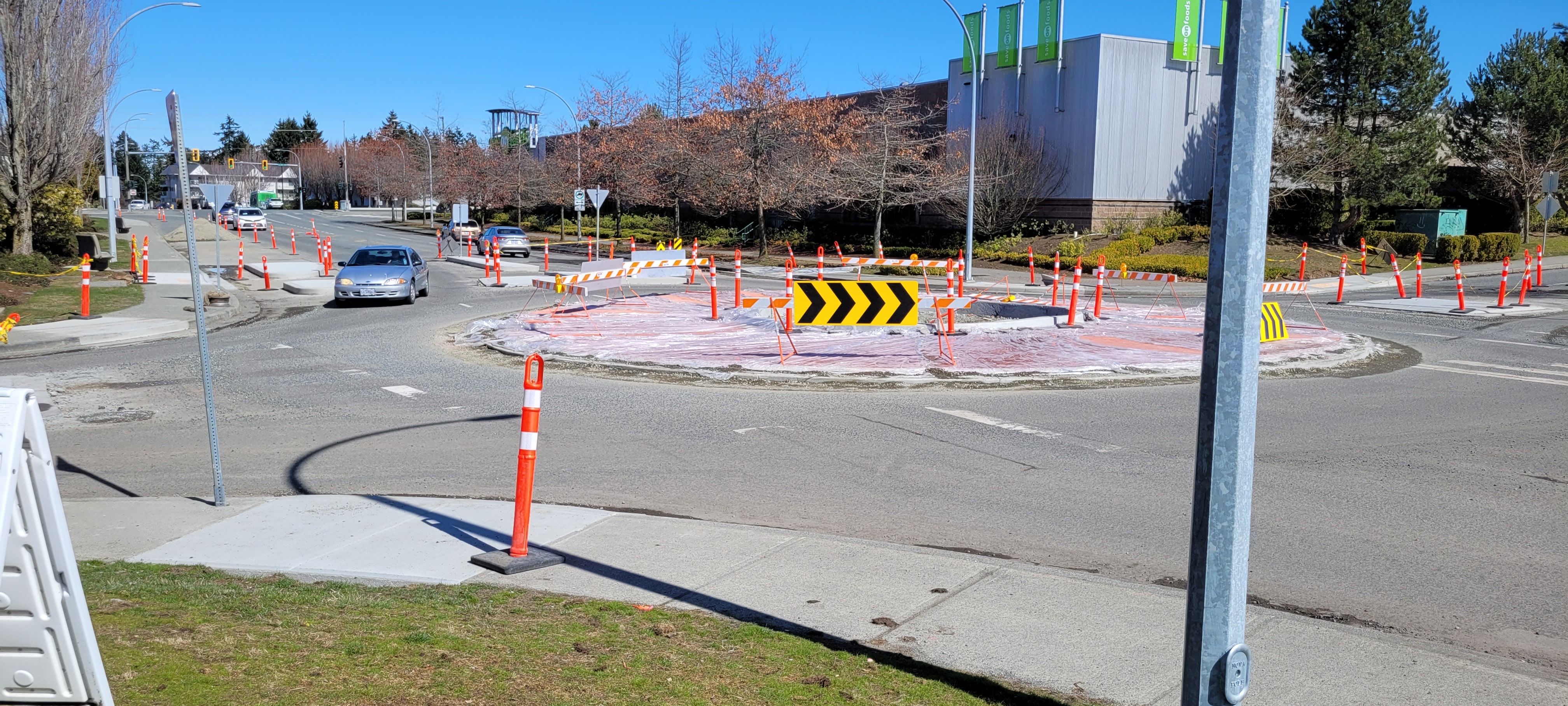 Ground View of the Roundabout Under Construction