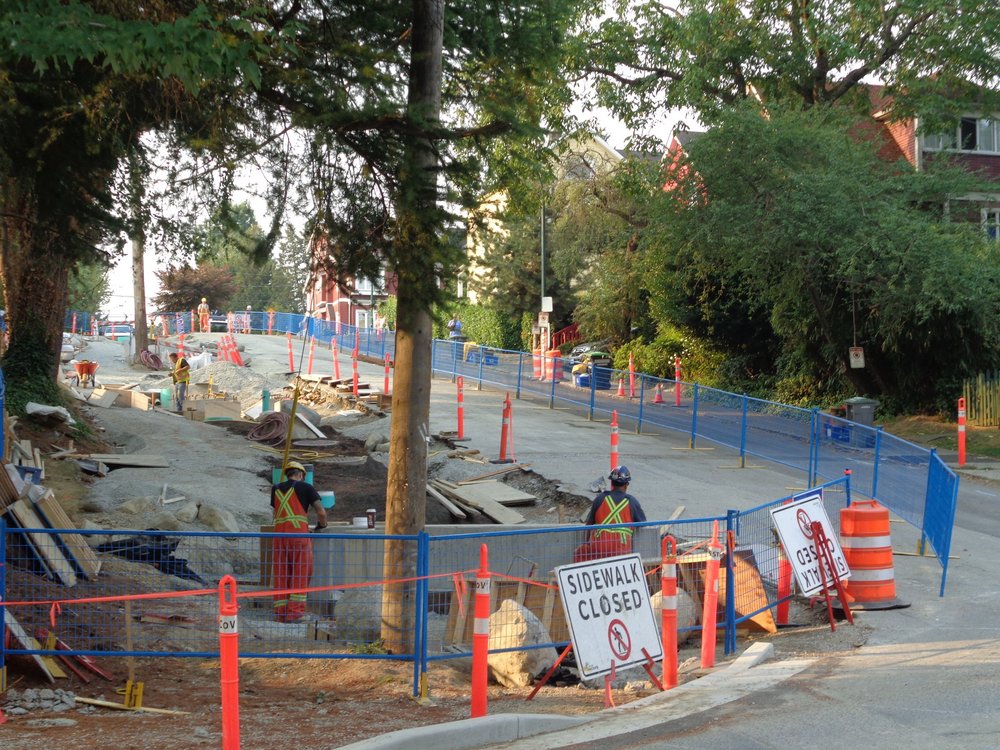 Construction of the St. George Rainway in Vancouver (City of Vancouver)